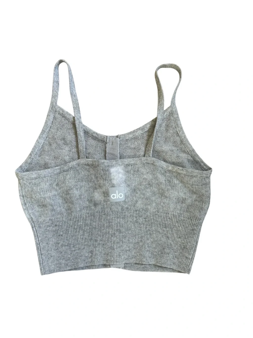 ALO Yoga Light Gray Cashmere Button-Front Tank